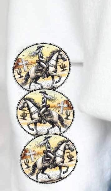 girl riding horse SLEEVE 26820 DTF transfer