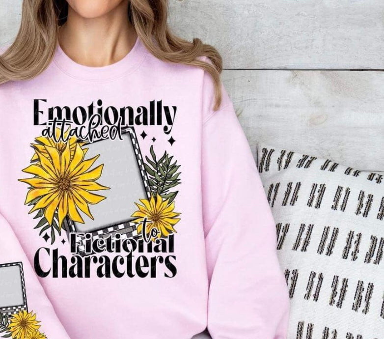 Emotionally attached BLACK DTF transfer