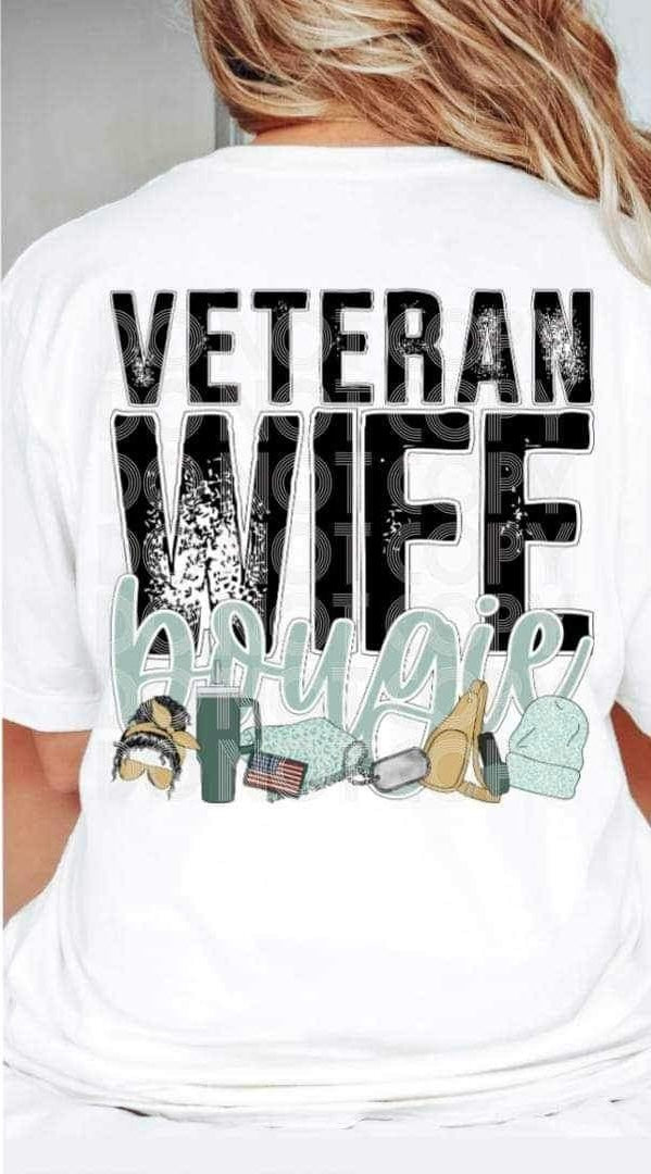 Veteran wife boujee 19418 DTF Transfer