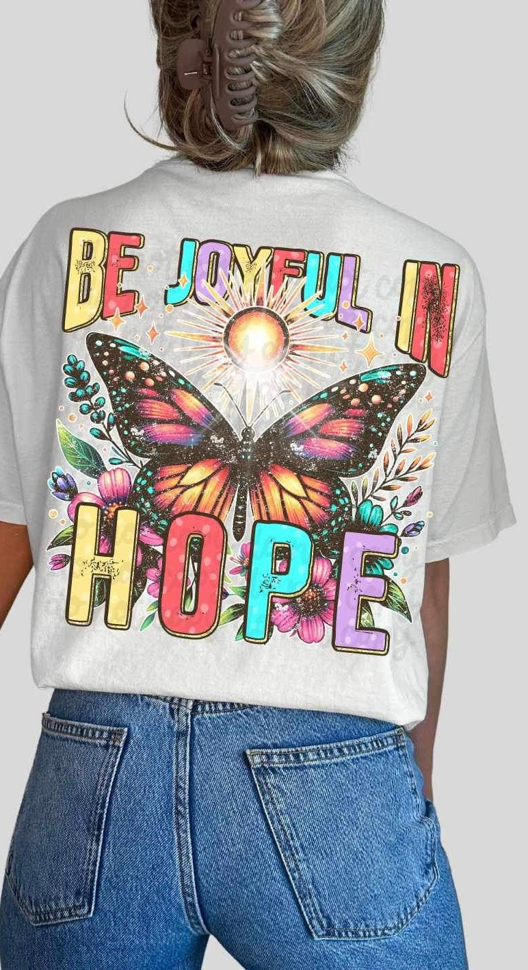 Be joyful in hope sun and butterfly 25548 DTF transfer