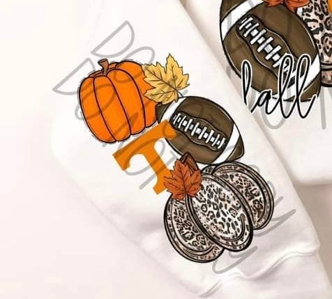 Fall & football TN SLEEVE (FDC) 37938 DTF transfer