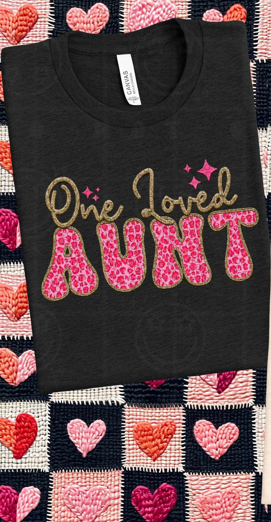 One loved aunt pink leopard (HW) 75804 DTF transfer