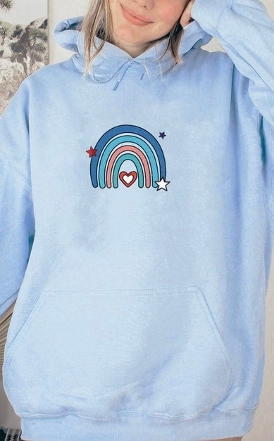 Patriotic rainbow 29857 DTF transfer