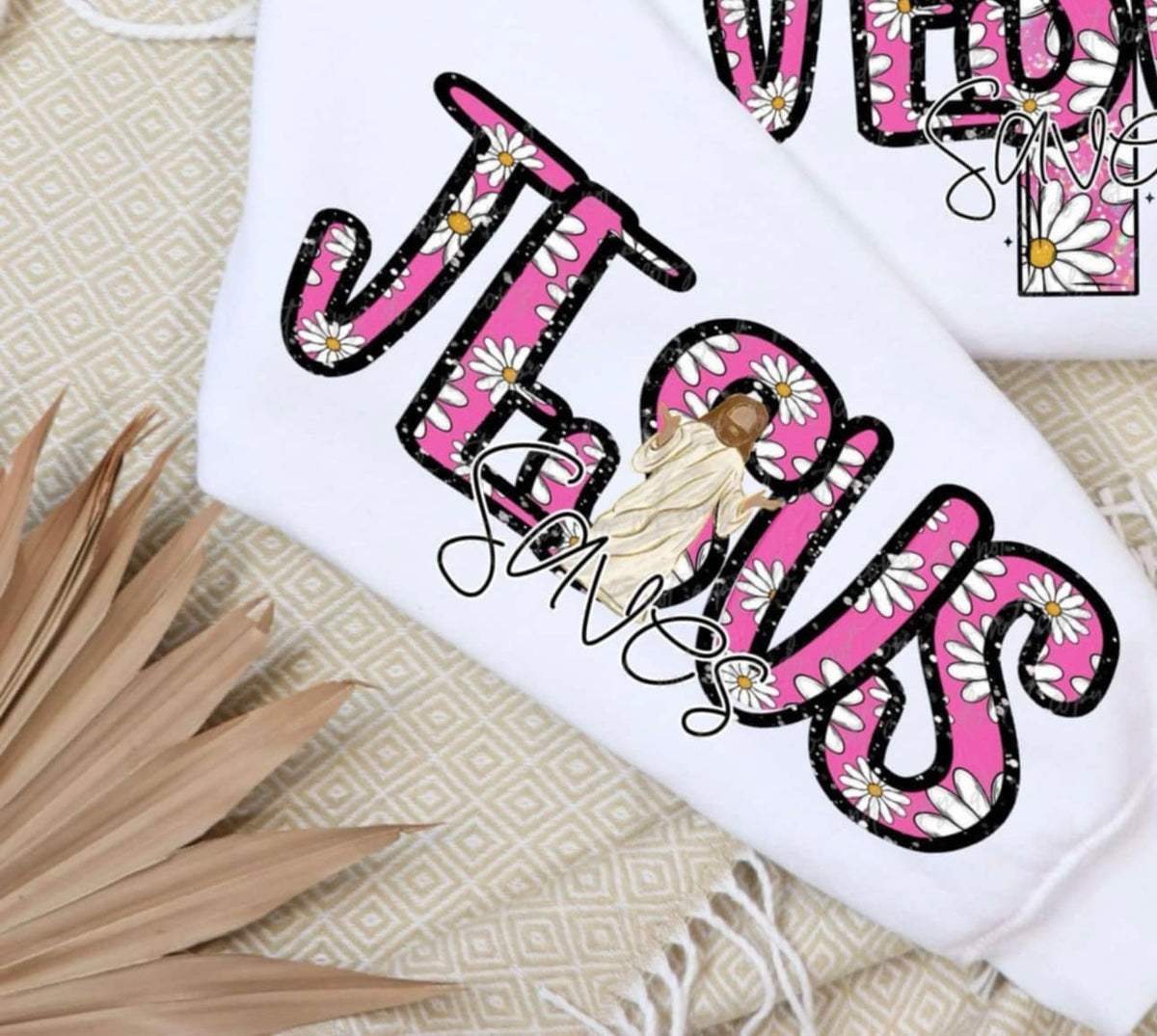 Jesus saves dark Jesus sleeve (VIRGO) 85191 DTF transfer