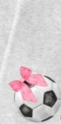 Soccer ball with pink bow CHOOSE SIZE DTF transfer
