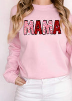 Mama red and pink heart glitter (WSB) 21541 DTF transfer