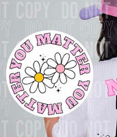 You matter pink font pocket (SBB) 44990 DTF transfer