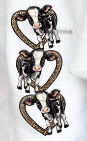 Cow heart SLEEVE 16701 DTF Transfer