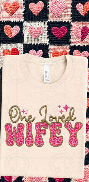 One loved wifey pink leopard (HW) 75815 DTF transfer