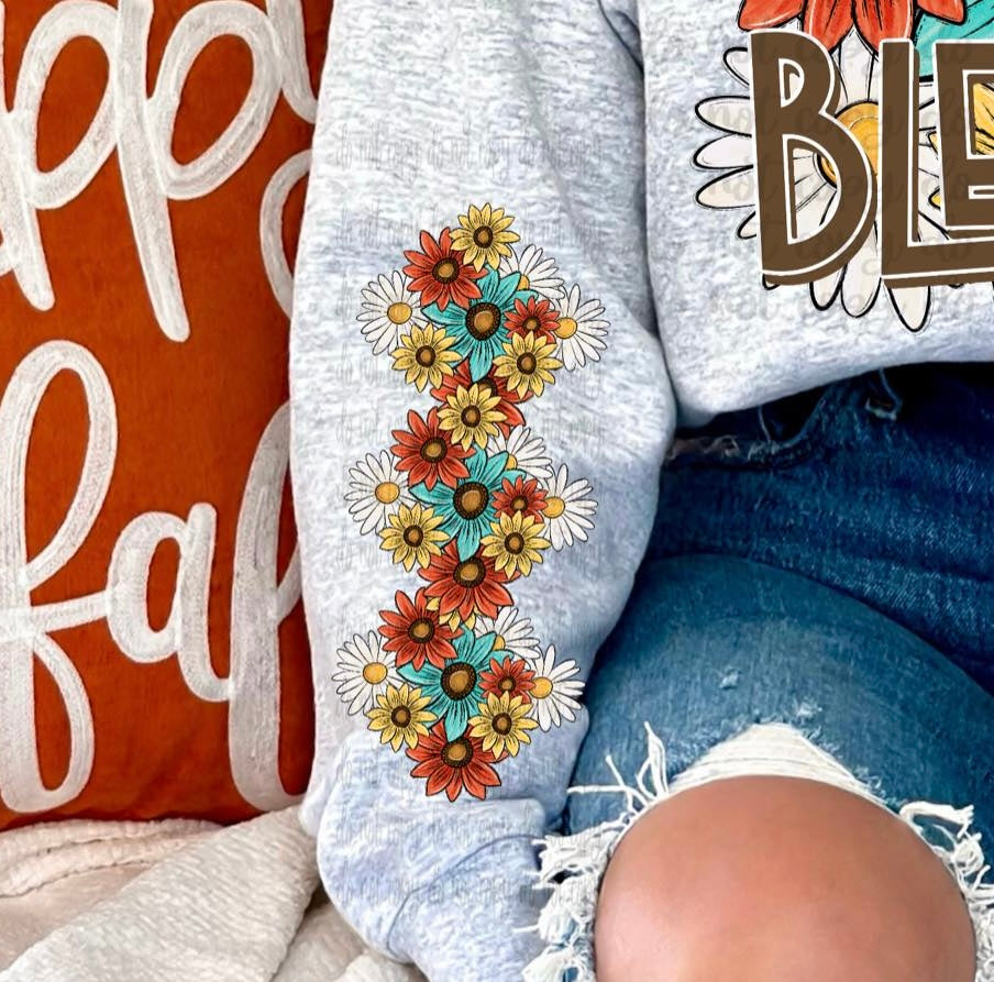 Floral fall sleeve 36712 DTF transfer