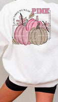 In October we wear pink (frame with pink and brown pumpkins) BACK 11305 DTF TRANSFER