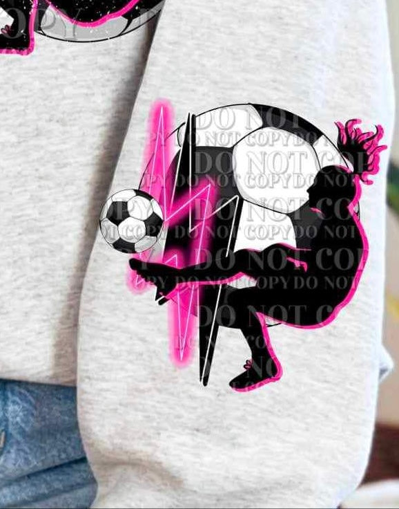 Lightning bolt and soccer (AG) 25260 DTF transf