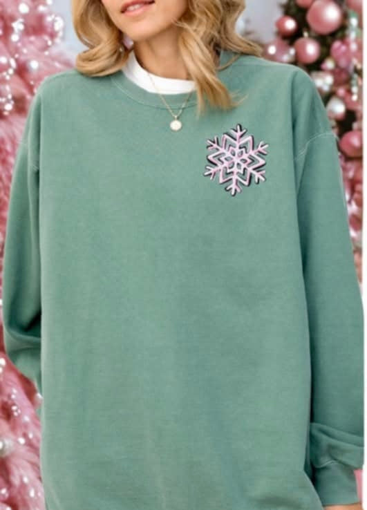 Snowflake Pocket (s&g) DTF transfer