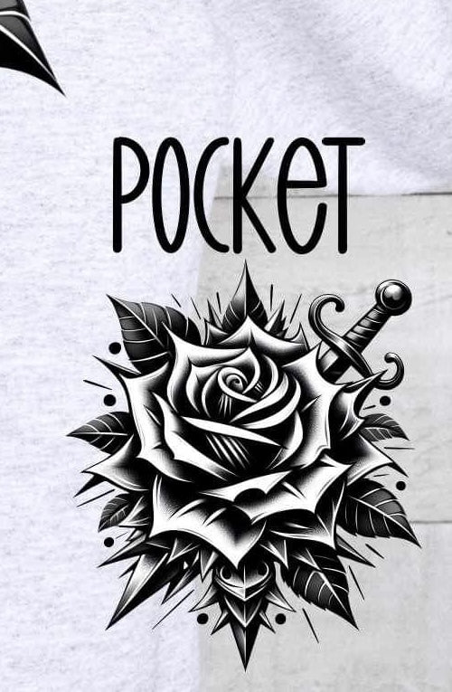 Black rose and sword 17348 DTF TRANSFER