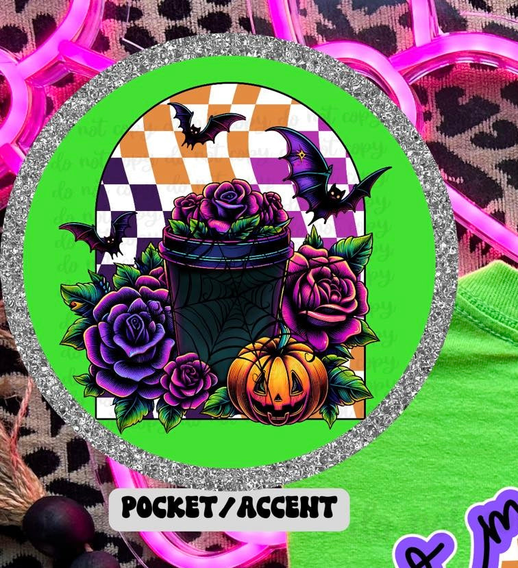 latte with roses 36436 DTF transfer