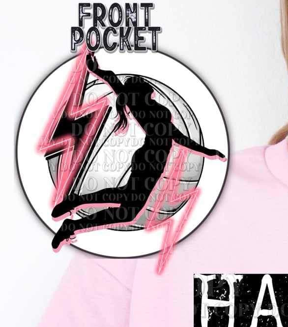 Lightning bolt and volleyball (AG) 25258 DTF transfer