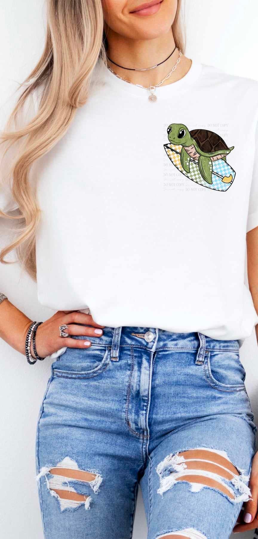 Turtle with surfboard (CITY) 36249 DTF transfer