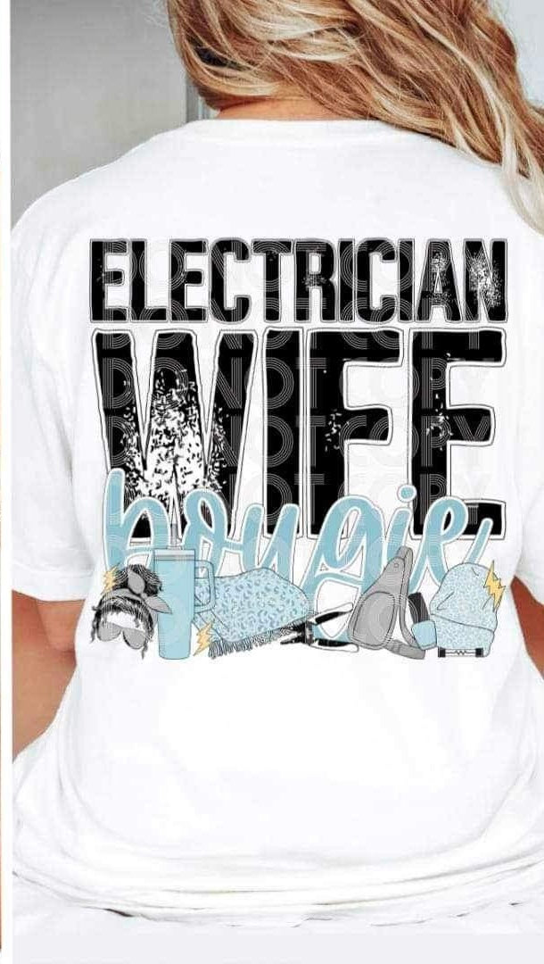Electrician wife boujie 19454 DTF Transfer