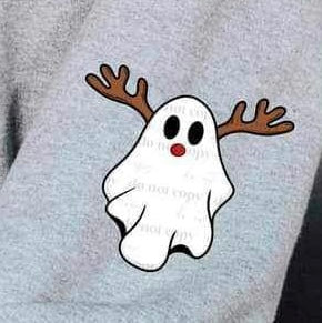 ghost dressed as reindeer SLEEVE 15829 DTF Transfer