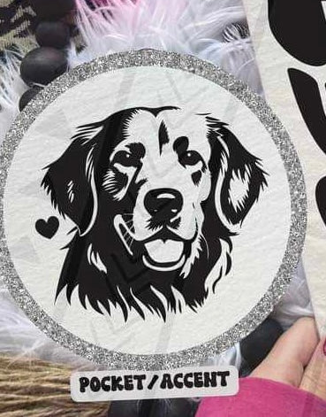 Golden retriever pocket 35719 DTF transfer