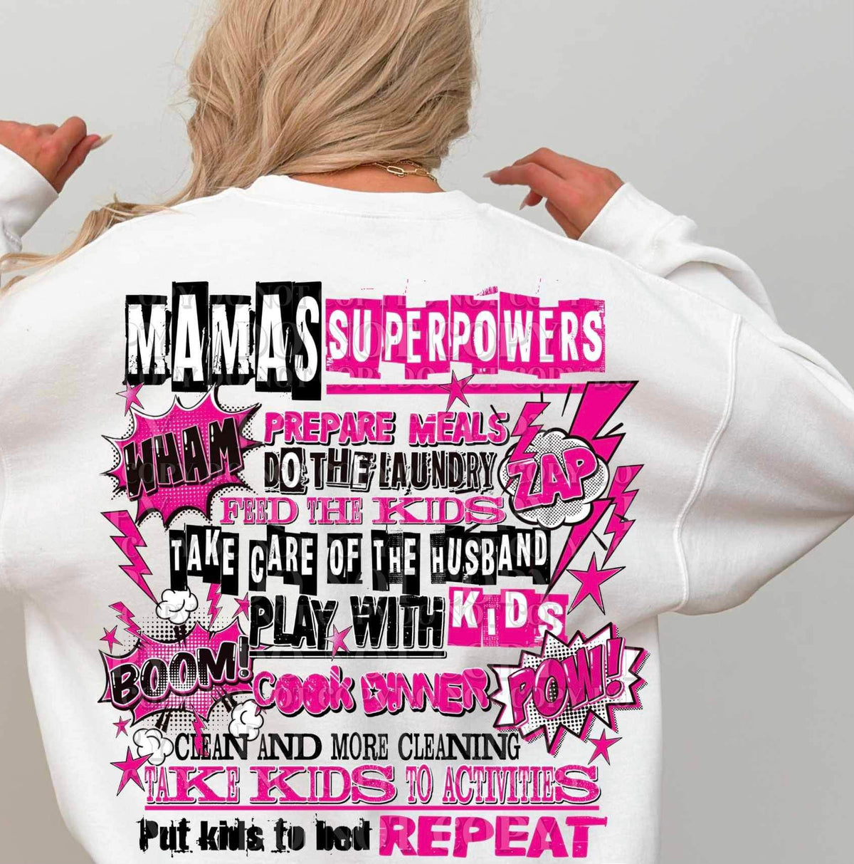 Mamas superpowers pink 20782 DTF transfer