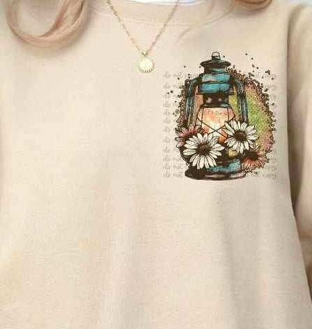 Lantern and flowers 21035 DTF transfer