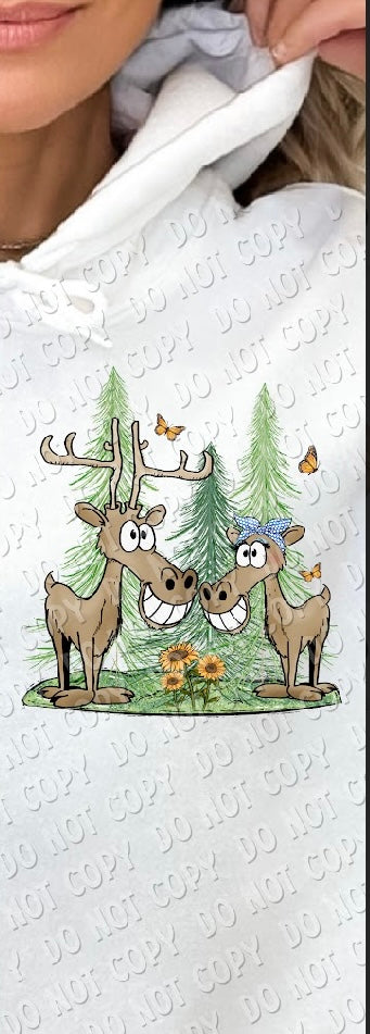 Sucker for blind dates (deer with trees) POCKET 11413 DTF TRANSFER