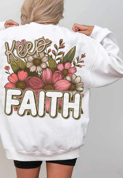 Keep faith flowers 21032 DTF transfer