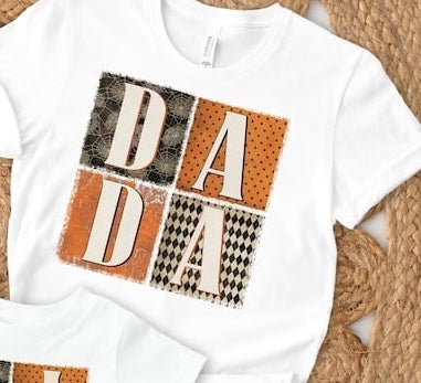 Dada orange and black blocks 37627 DTF transfer