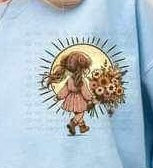 girl with flowers 20559 DTF transfer
