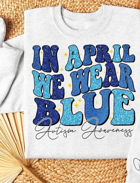 In April we wear blue autism awareness 27871 DTF transfer