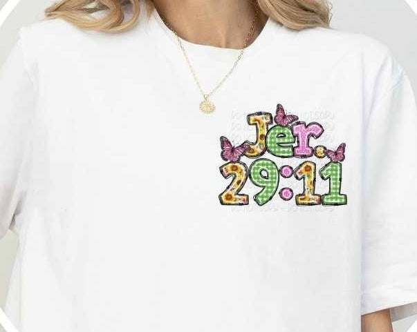 Jer. 29:11 spring font 29198 DTF transfer