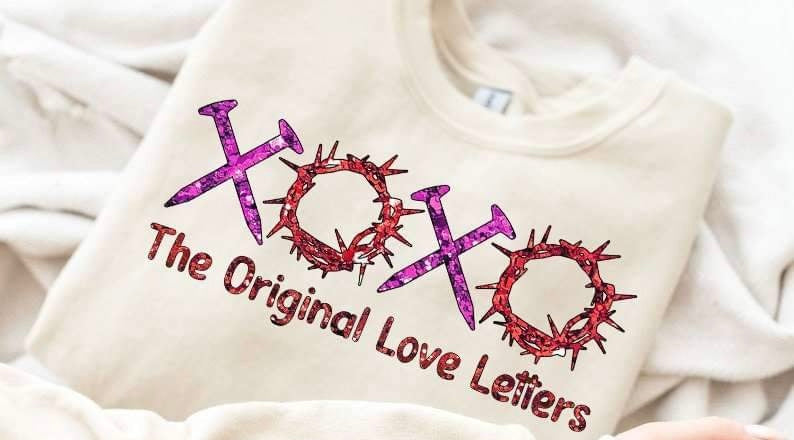 The original love letters purple and red 23926 DTF transfer