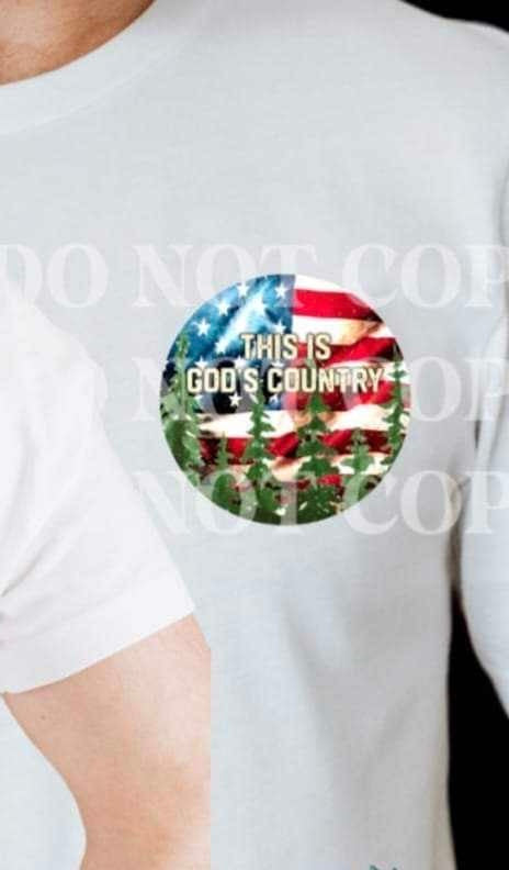 This is Gods country circle 33871 DTF transfer