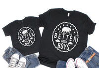 life is better with boys WHITE YOUTH screen print transfer