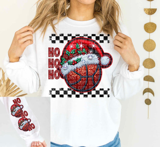 Ho ho ho basketball FRONT 62704 DTF transfer