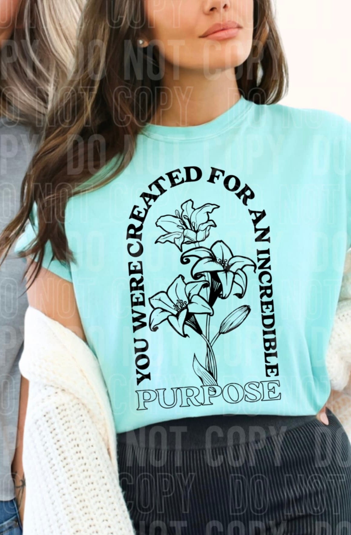 Created For An Incredible Purpose BLACK (SBB) DTF transfer