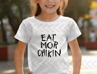 YOUTH Eat mor chikin BLACK screen print transfer