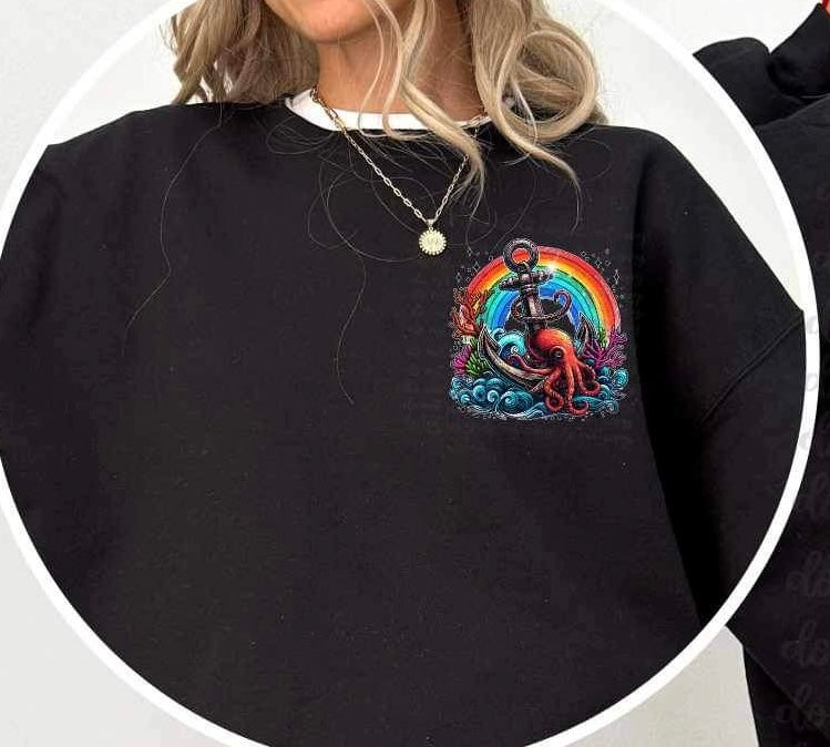 anchor and rainbow 25553 DTF transfer