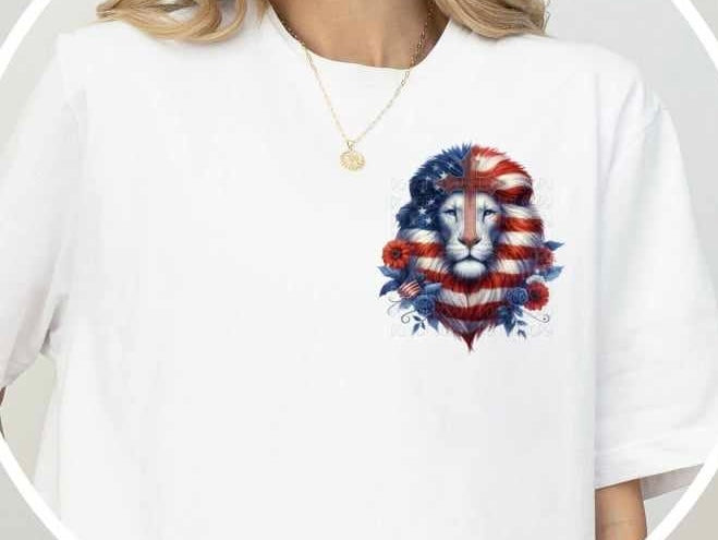 Patriotic lion 29204 DTF transfer