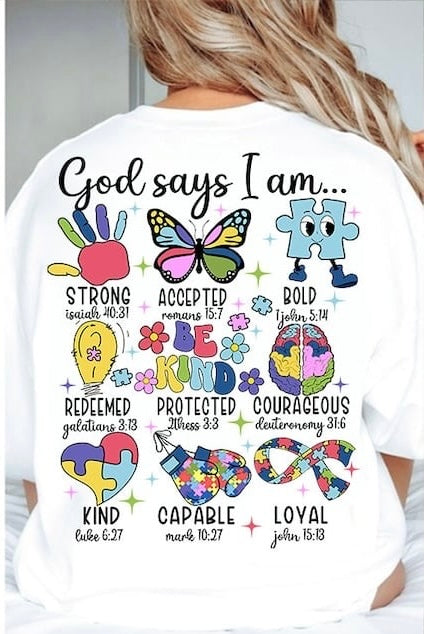 God says I am autism 29287 DTF transfer