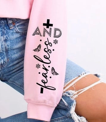 And fearless BLACK sleeve 75961  DTF transfer