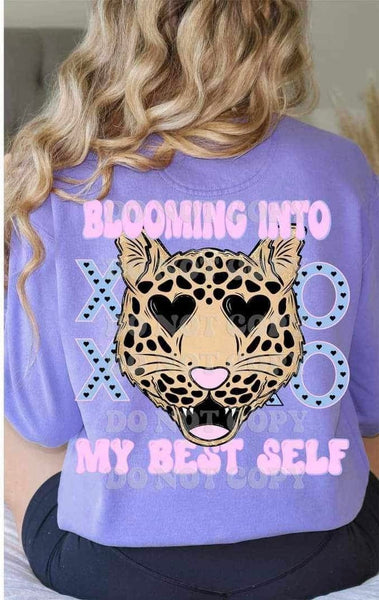 Blooming into my best self leopard (VIRGO) 17858 DTF TRANSFER