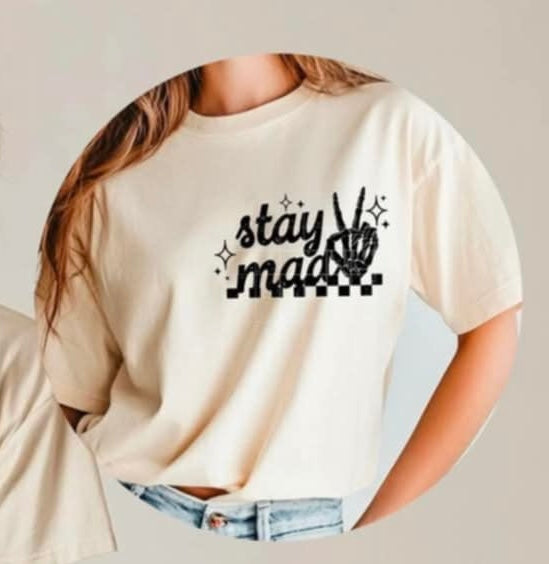 Stay mad BLACK pocket (CSC) 87428 DTF transfer