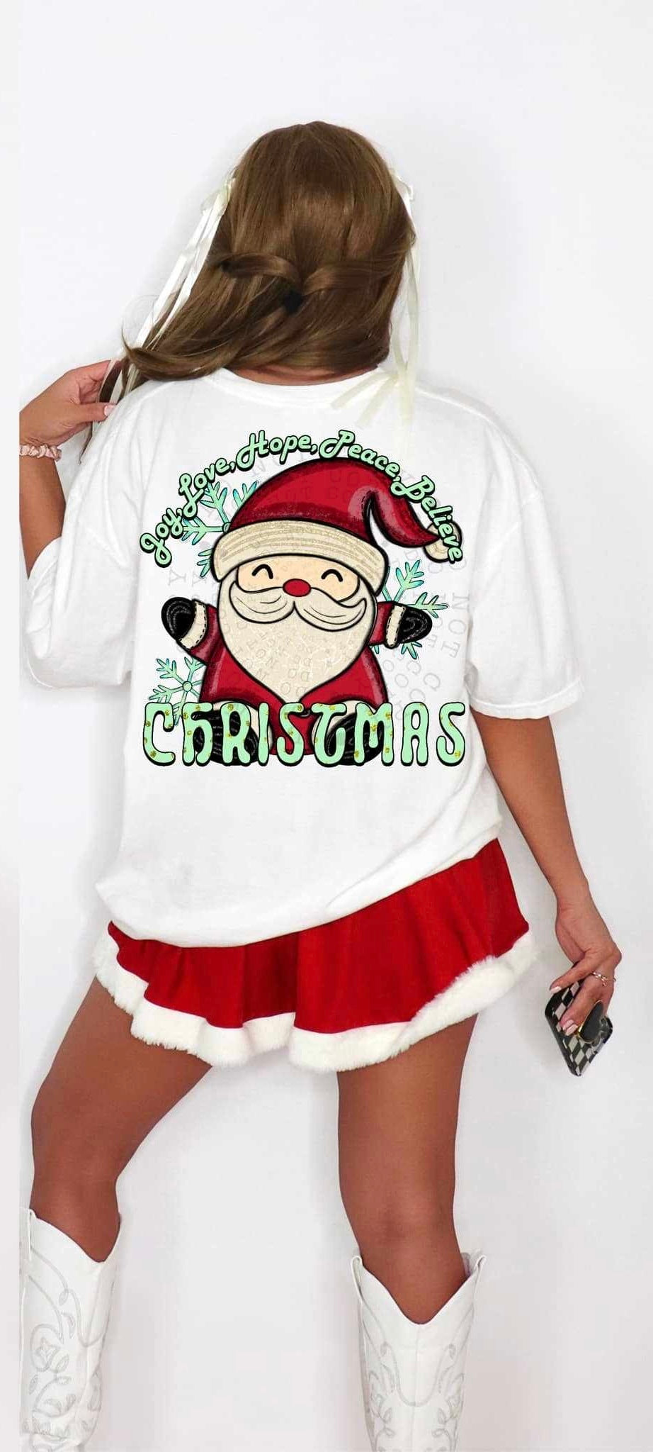 Joy love hope peace believe Christmas 62299 DTF transfer