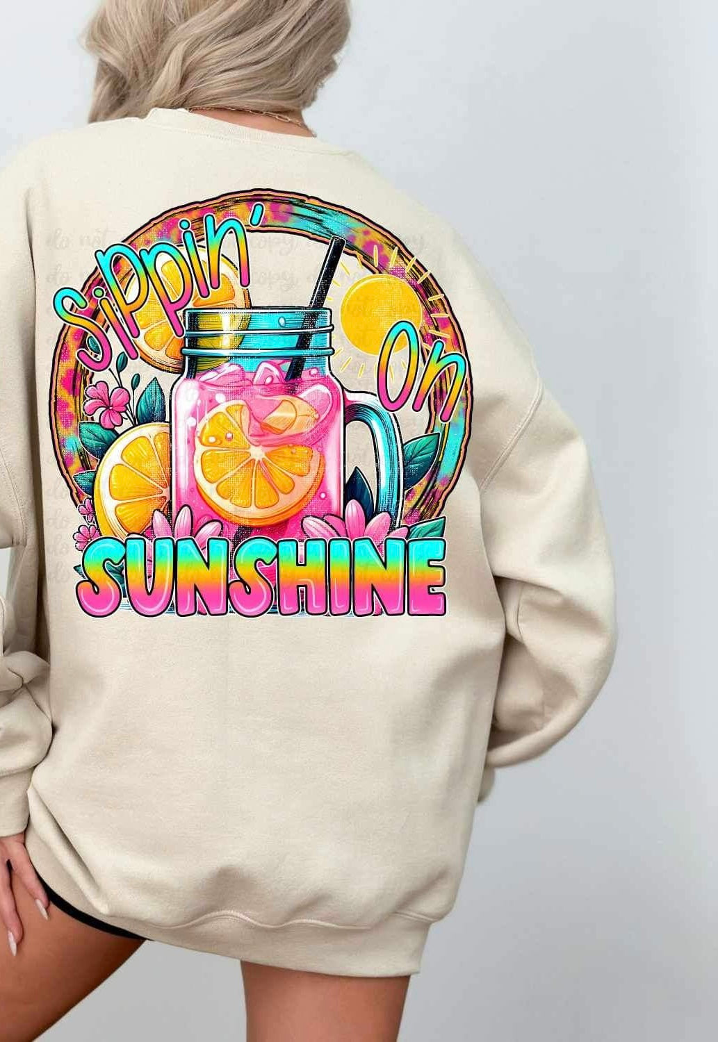 Sippin on sunshine pink lemonade 25885 DTF transfer