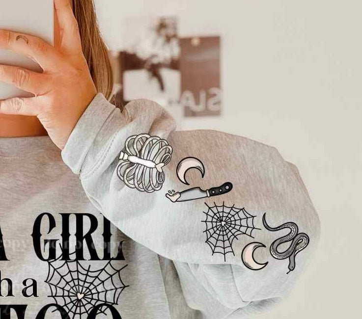 Ribs, moon, knife, web, snake SLEEVE (CSC) 21272 DTF transfer