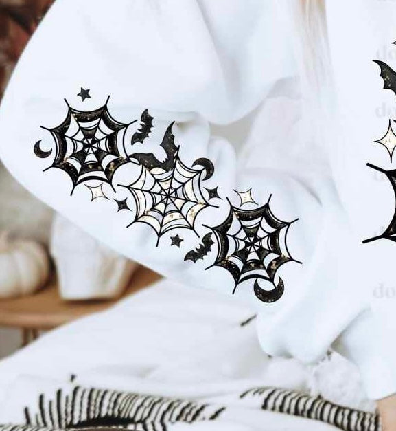 black bats and webs sleeve (CSC) 55172 DTF transfer