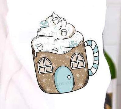 Gingerbread house mug SLEEVE 16039 DTF Transfer