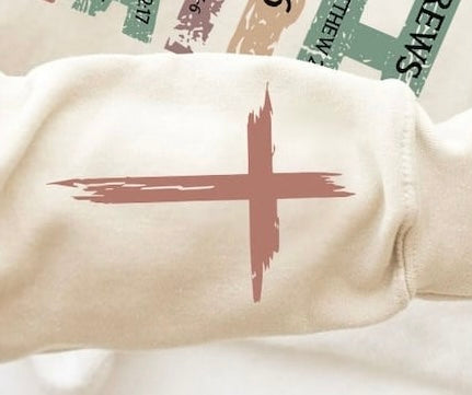 Grunge cross SLEEVE 29286 DTF transfer